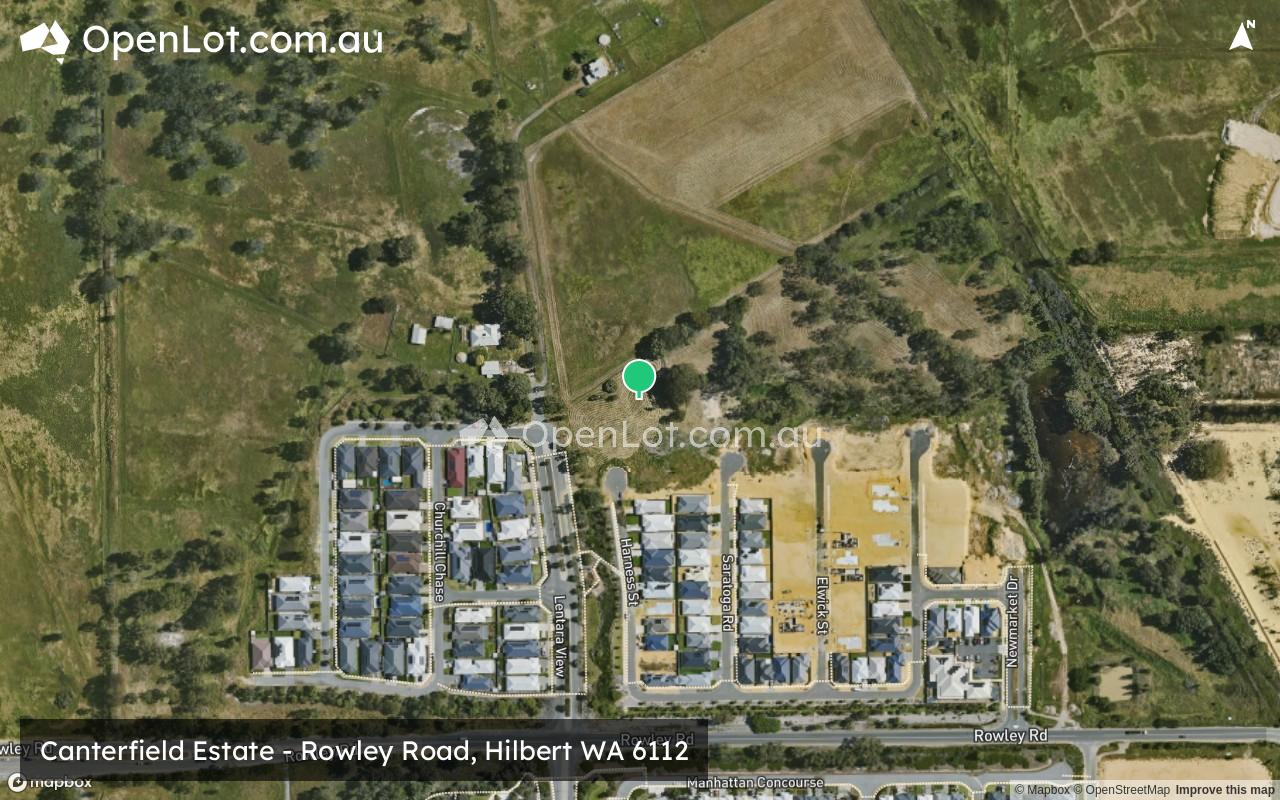 Satellite image for Canterfield Estate - Rowley Road, Hilbert WA 6112