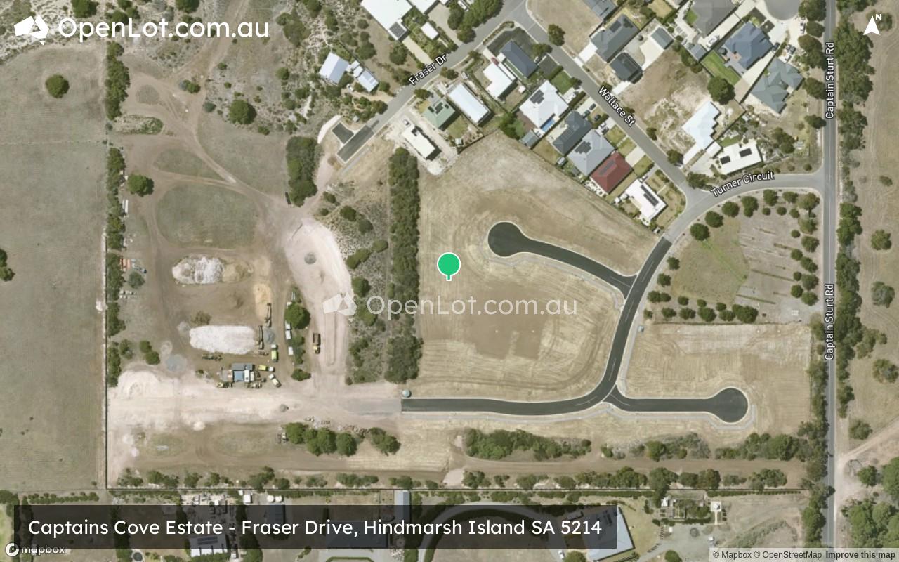 Satellite image for Captains Cove Estate - Fraser Drive, Hindmarsh Island SA 5214
