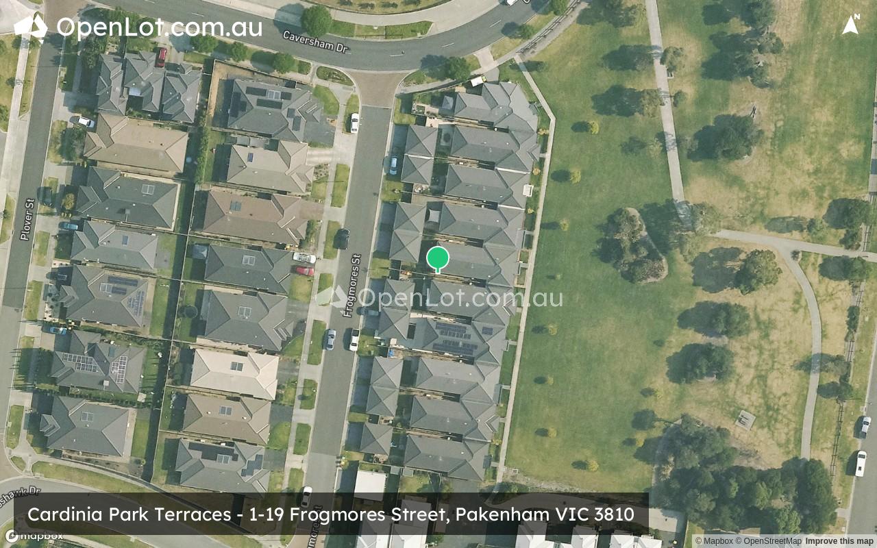 Satellite image for Cardinia Park Terraces - 1-19 Frogmores Street, Pakenham VIC 3810