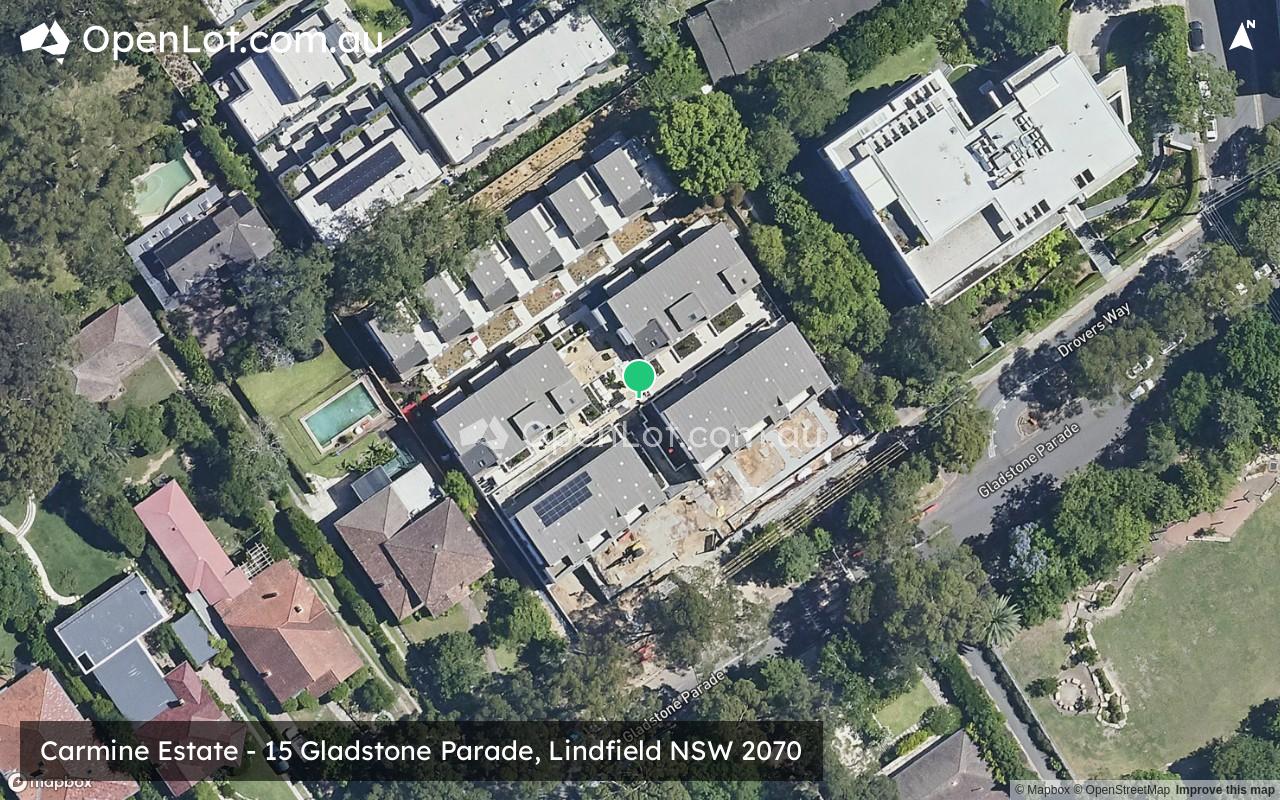Satellite image for Carmine Estate - 15 Gladstone Parade, Lindfield NSW 2070
