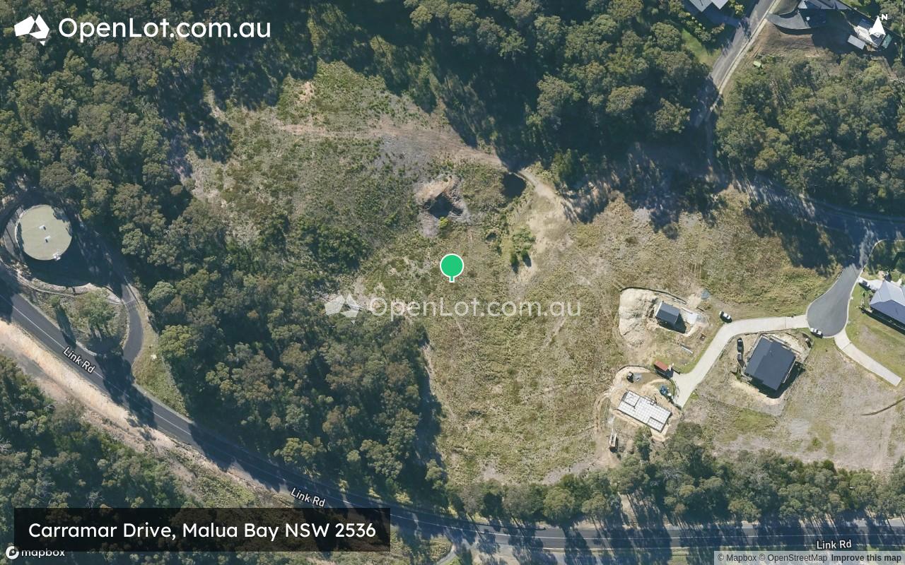 Satellite image for Carramar Drive, Malua Bay NSW 2536