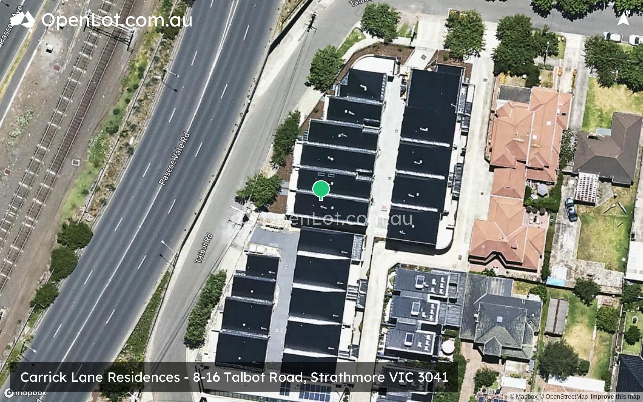 Satellite image for Carrick Lane Residences - 8-16 Talbot Road, Strathmore VIC 3041