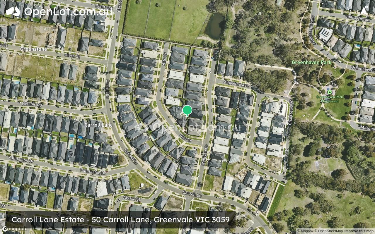 Satellite image for Carroll Lane Estate - 50 Carroll Lane, Greenvale VIC 3059