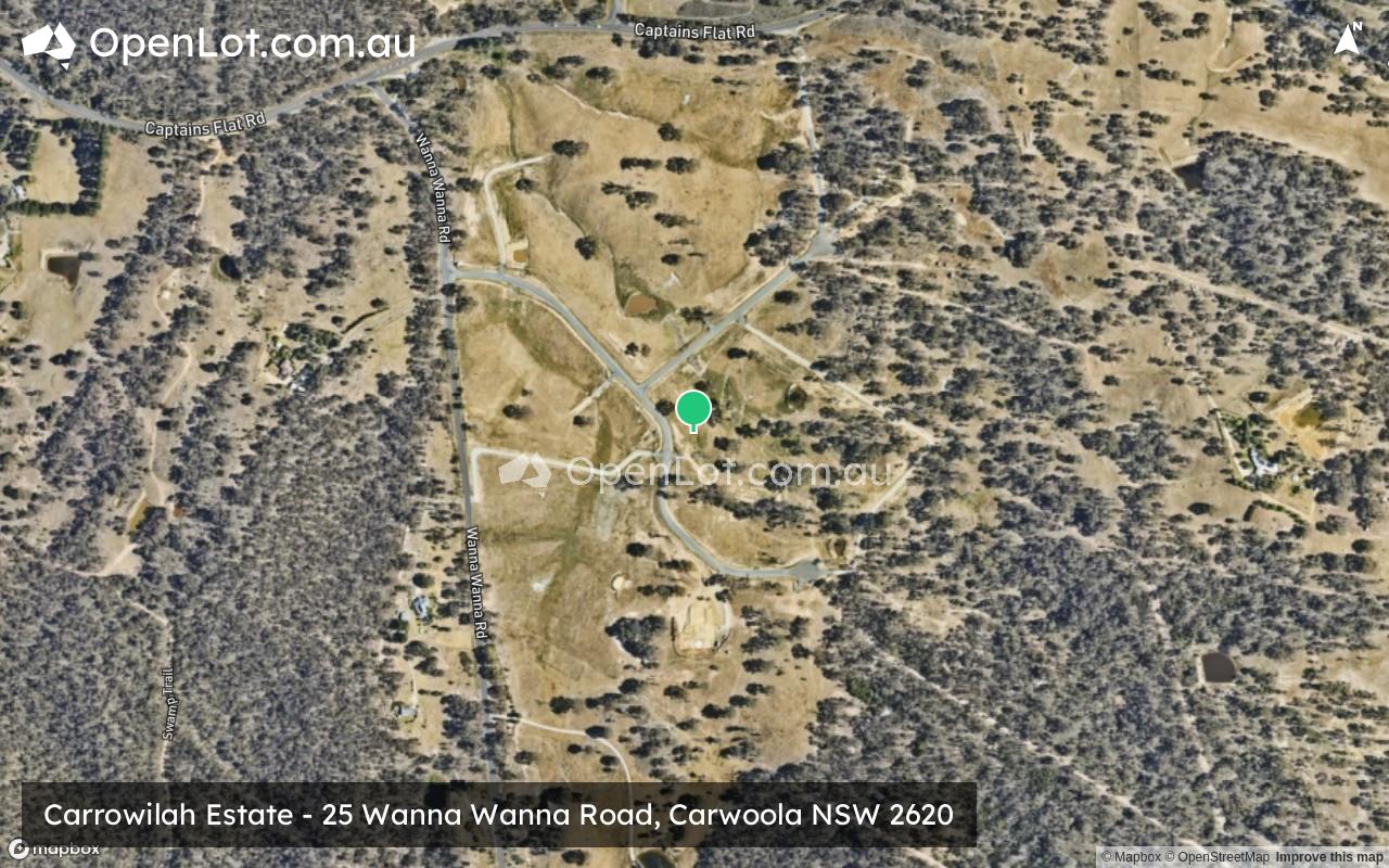 Satellite image for Carrowilah Estate - 25 Wanna Wanna Road, Carwoola NSW 2620