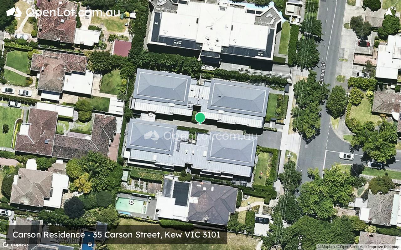 Satellite image for Carson Residence - 35 Carson Street, Kew VIC 3101