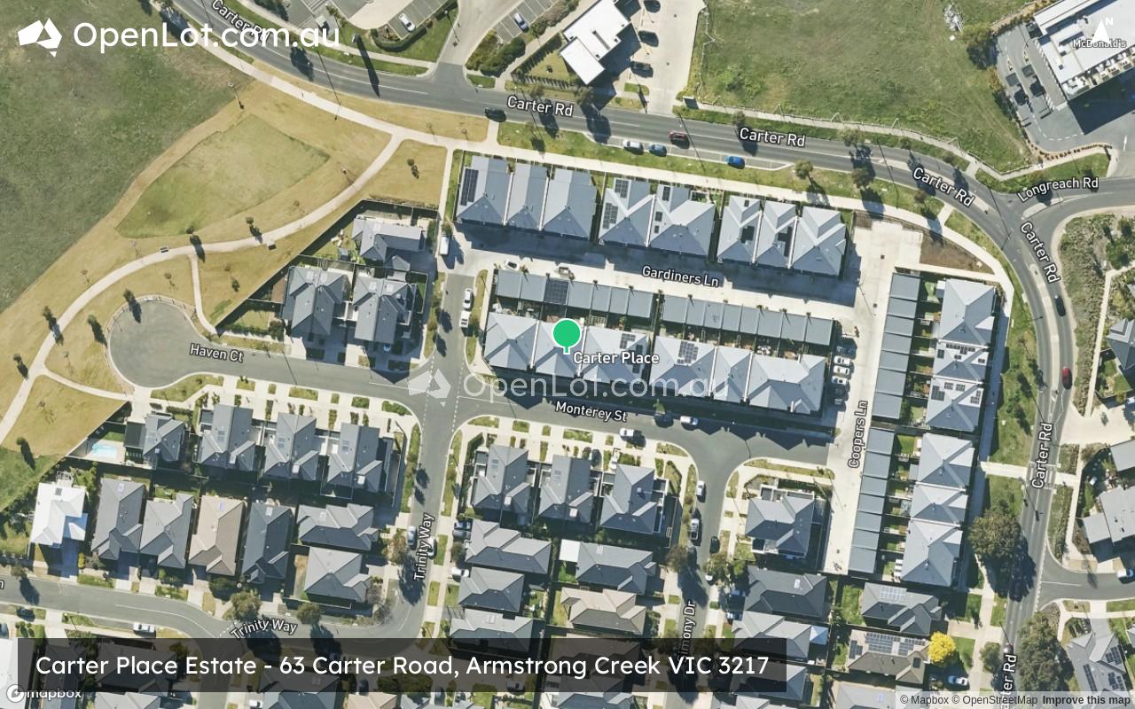 Satellite image for Carter Place Estate - 63 Carter Road, Armstrong Creek VIC 3217