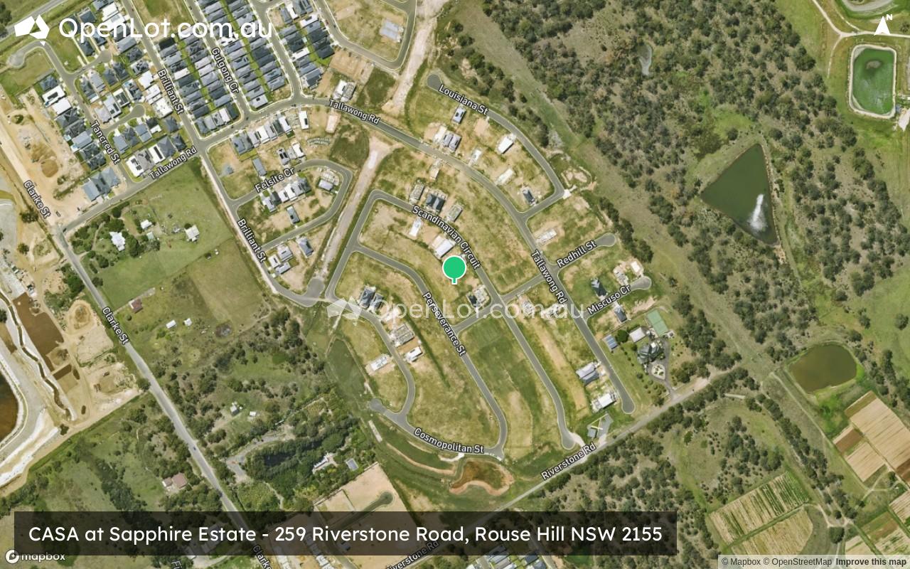 Satellite image for CASA at Sapphire Estate - 259 Riverstone Road, Rouse Hill NSW 2155