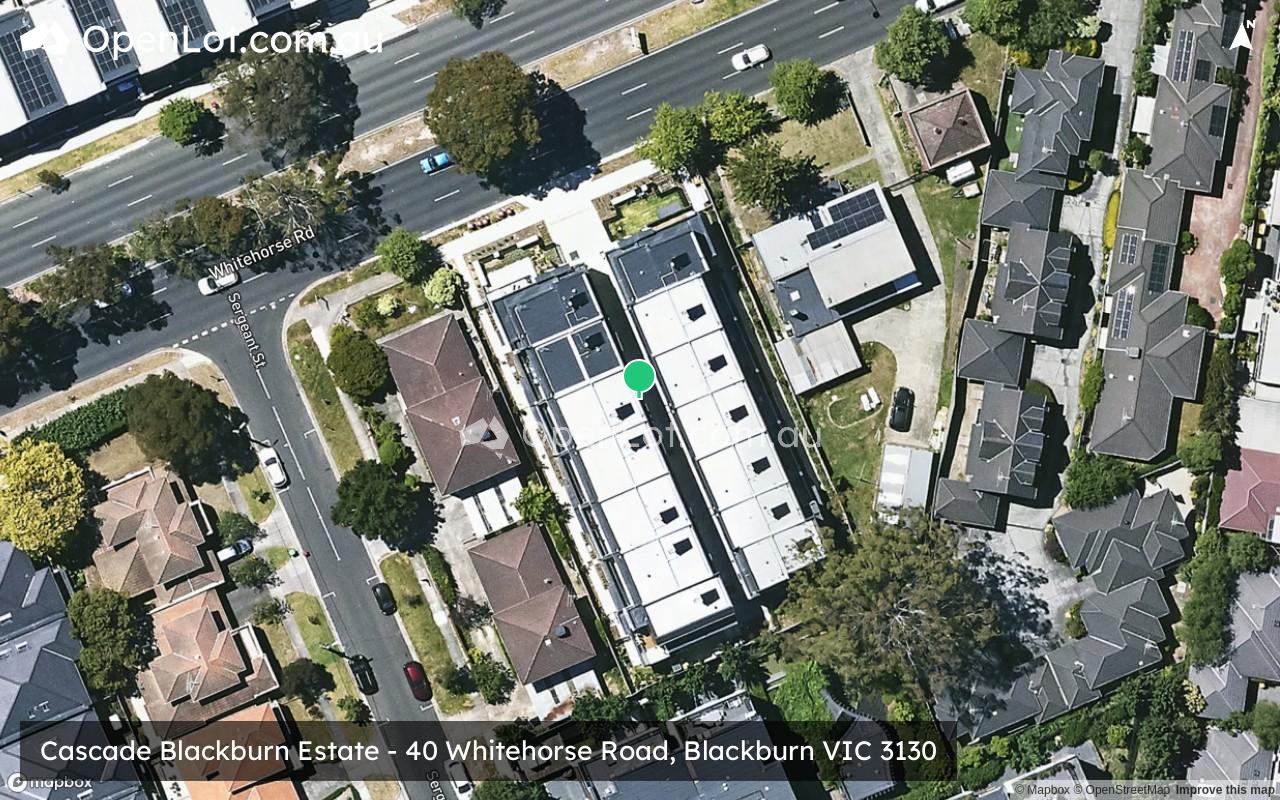 Satellite image for Cascade Blackburn Estate - 40 Whitehorse Road, Blackburn VIC 3130