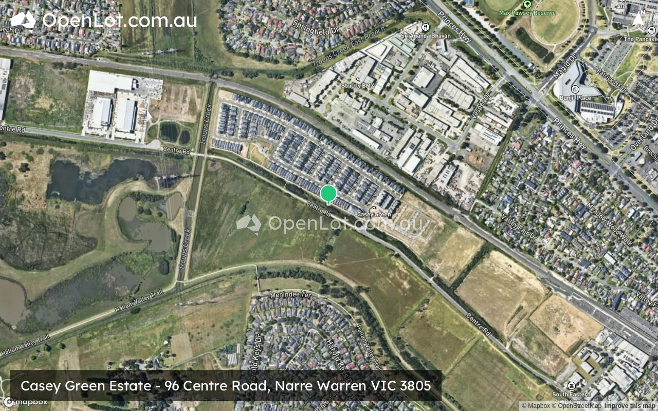 Satellite image for Casey Green Estate - 96 Centre Road, Narre Warren VIC 3805