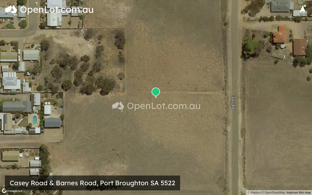 Satellite image for Casey Road & Barnes Road, Port Broughton SA 5522
