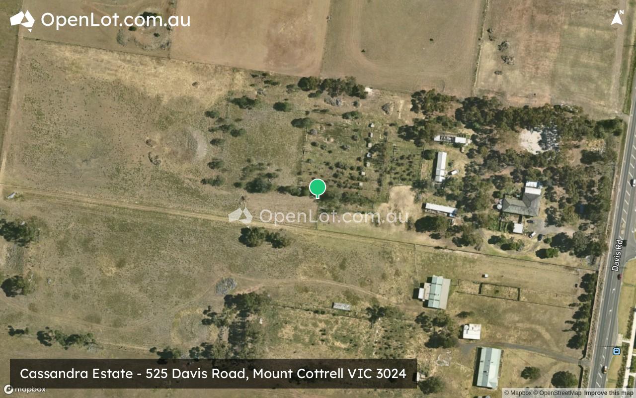 Satellite image for Cassandra Estate - 525 Davis Road, Mount Cottrell VIC 3024