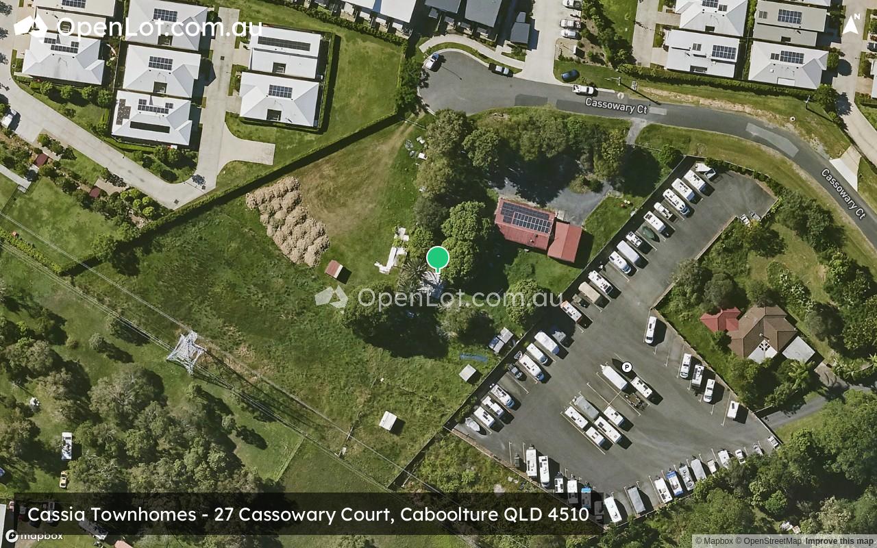 Satellite image for Cassia Townhomes - 27 Cassowary Court, Caboolture QLD 4510