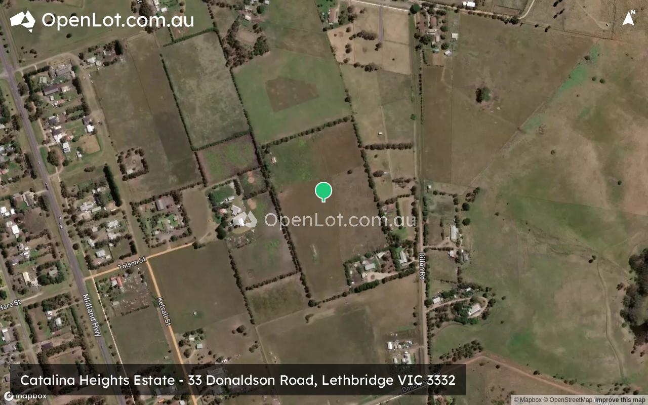 Satellite image for Catalina Heights Estate - 33 Donaldson Road, Lethbridge VIC 3332