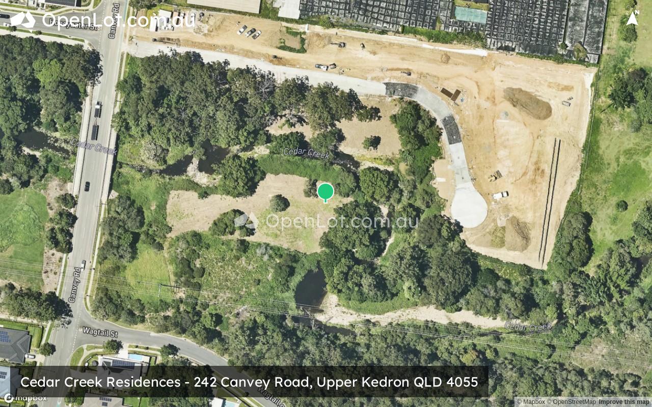 Satellite image for Cedar Creek Residences - 242 Canvey Road, Upper Kedron QLD 4055