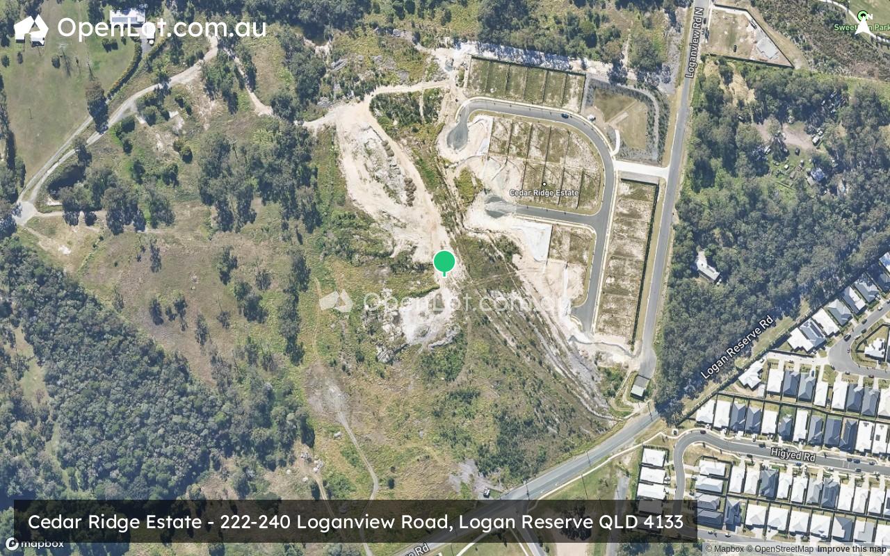 Satellite image for Cedar Ridge Estate - 222-240 Loganview Road, Logan Reserve QLD 4133