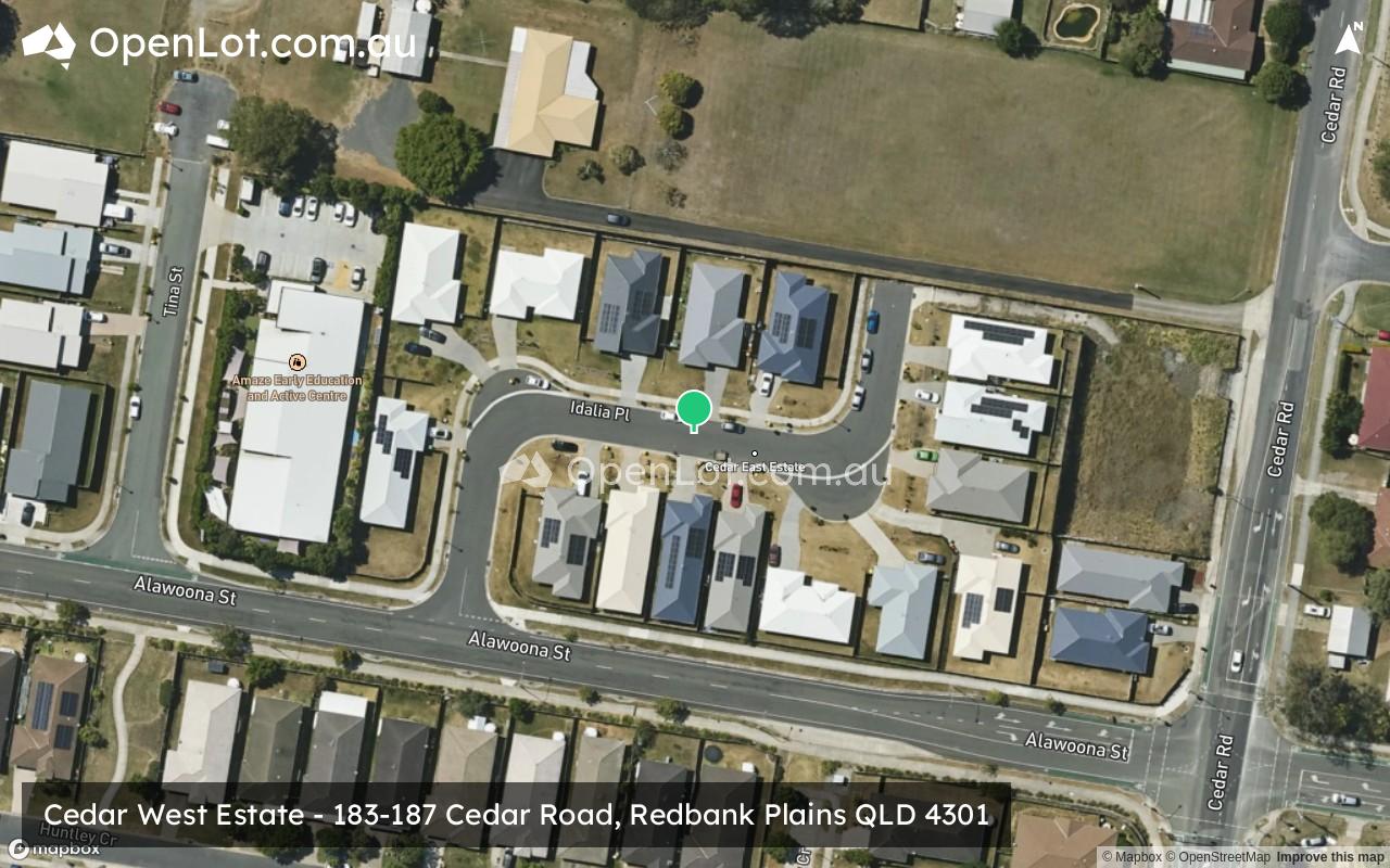 Satellite image for Cedar West Estate - 183-187 Cedar Road, Redbank Plains QLD 4301