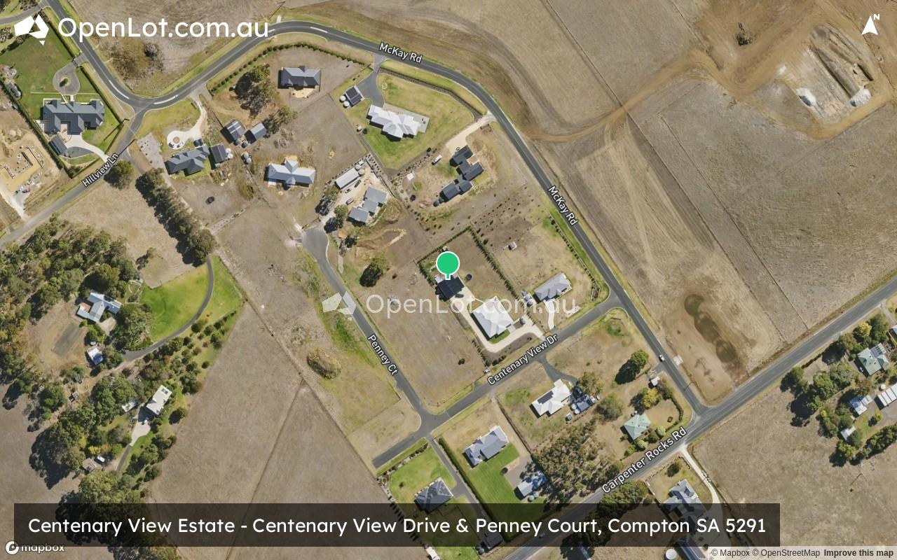 Satellite image for Centenary View Estate - Centenary View Drive & Penney Court, Compton SA 5291