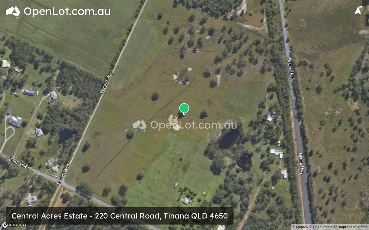 Satellite image for Central Acres Estate - 220 Central Road, Tinana QLD 4650