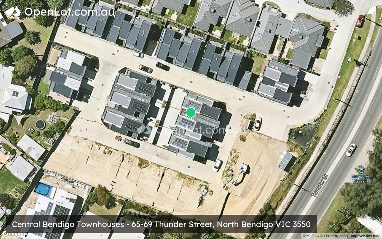 Satellite image for Central Bendigo Townhouses - 65-69 Thunder Street, North Bendigo VIC 3550