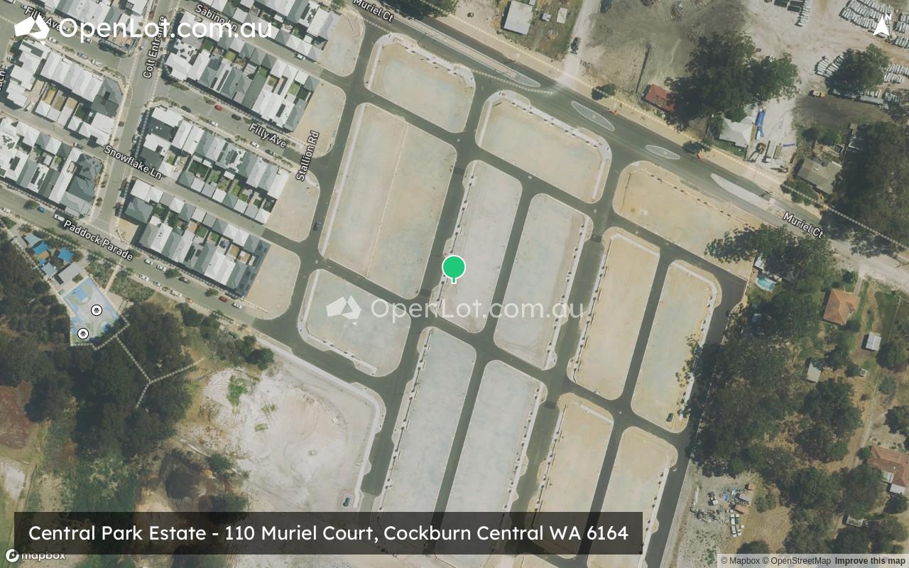 Satellite image for Central Park Estate - 110 Muriel Court, Cockburn Central WA 6164