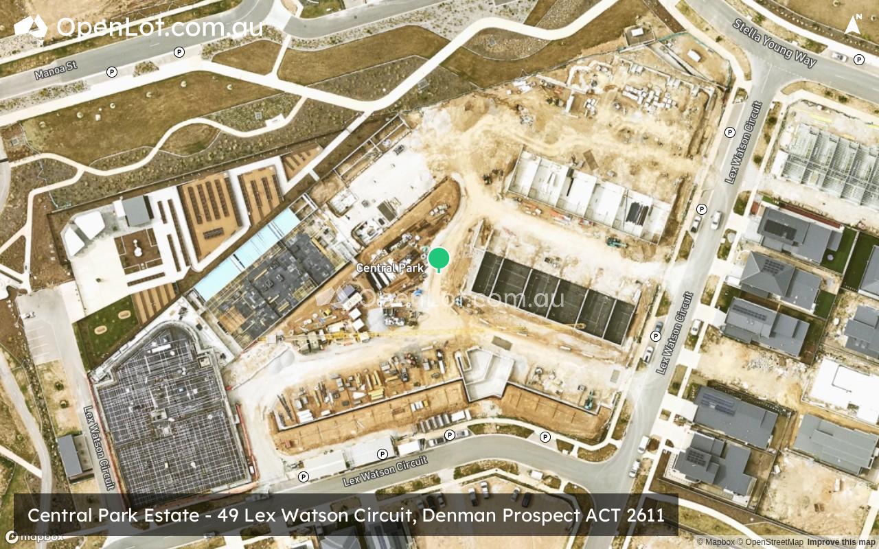 Satellite image for Central Park Estate - 49 Lex Watson Circuit, Denman Prospect ACT 2611