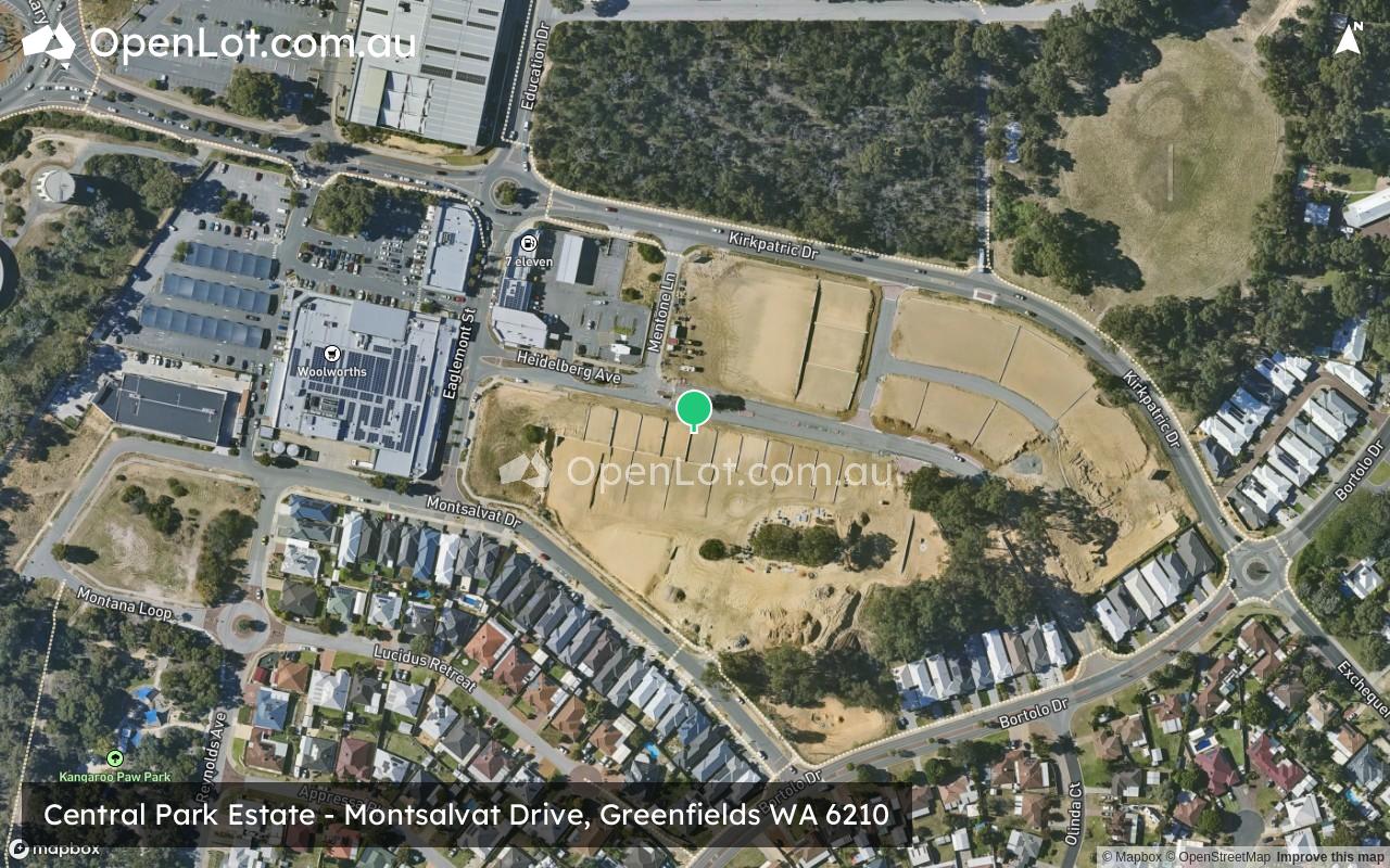 Satellite image for Central Park Estate - Montsalvat Drive, Greenfields WA 6210