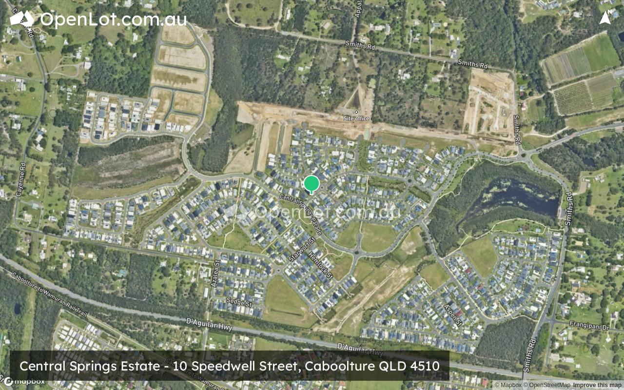 Satellite image for Central Springs Estate - 10 Speedwell Street, Caboolture QLD 4510