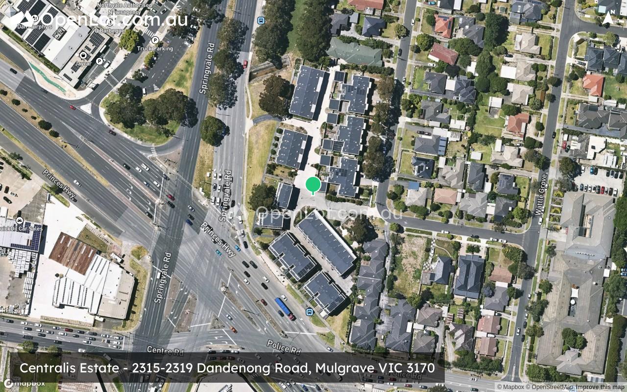 Satellite image for Centralis Estate - 2315-2319 Dandenong Road, Mulgrave VIC 3170