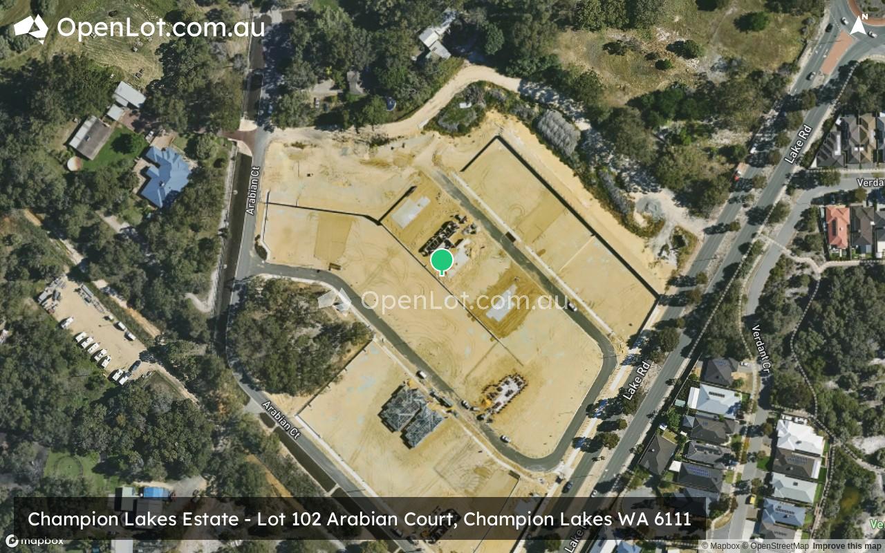 Satellite image for Champion Lakes Estate - Lot 102 Arabian Court, Champion Lakes WA 6111