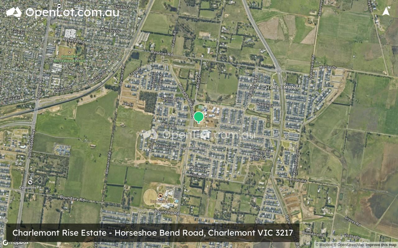 Satellite image for Charlemont Rise Estate - Horseshoe Bend Road, Charlemont VIC 3217