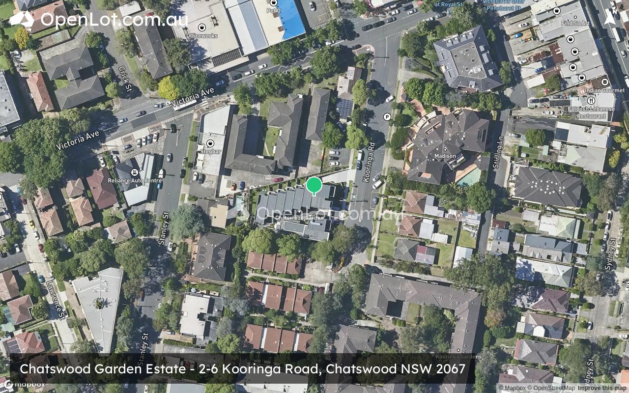 Satellite image for Chatswood Garden Estate - 2-6 Kooringa Road, Chatswood NSW 2067