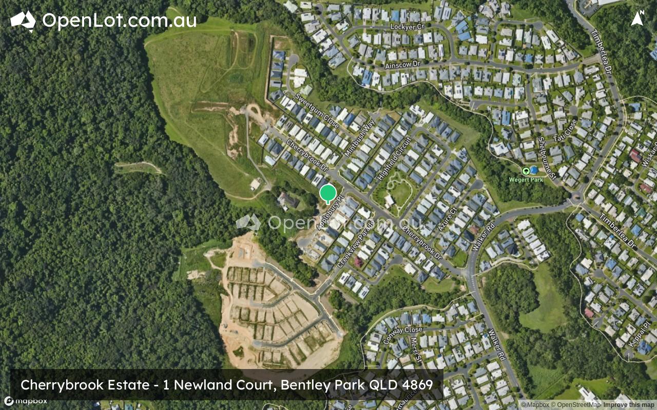 Satellite image for Cherrybrook Estate - 1 Newland Court, Bentley Park QLD 4869