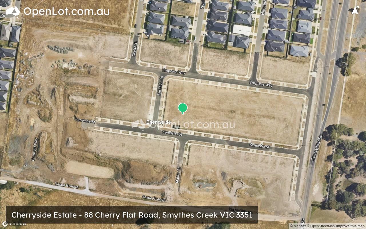 Satellite image for Cherryside Estate - 88 Cherry Flat Road, Smythes Creek VIC 3351