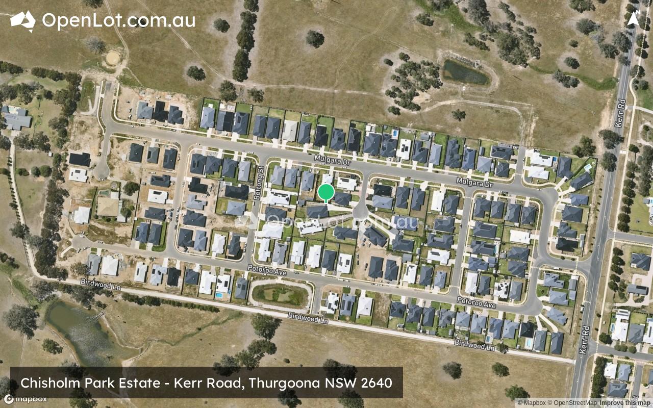Satellite image for Chisholm Park Estate - Kerr Road, Thurgoona NSW 2640