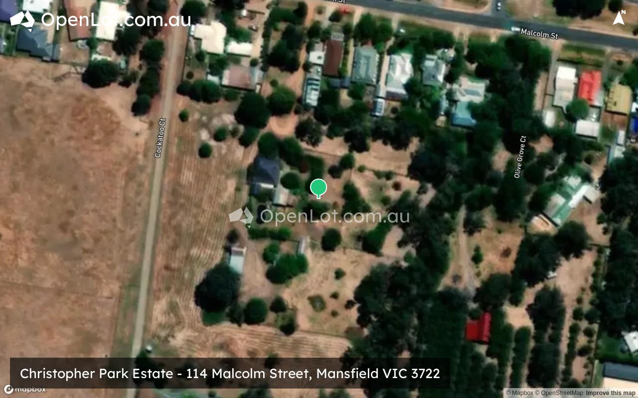 Satellite image for Christopher Park Estate - 114 Malcolm Street, Mansfield VIC 3722