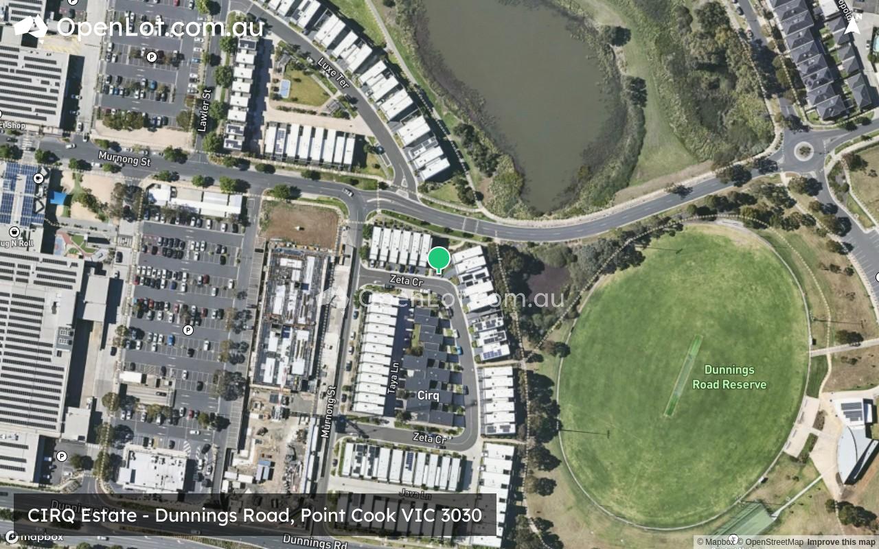 Satellite image for CIRQ Estate - Dunnings Road, Point Cook VIC 3030