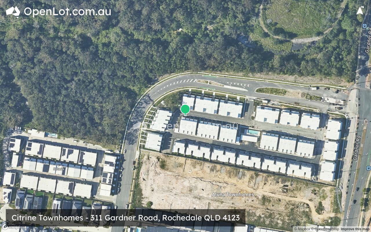 Satellite image for Citrine Townhomes - 311 Gardner Road, Rochedale QLD 4123