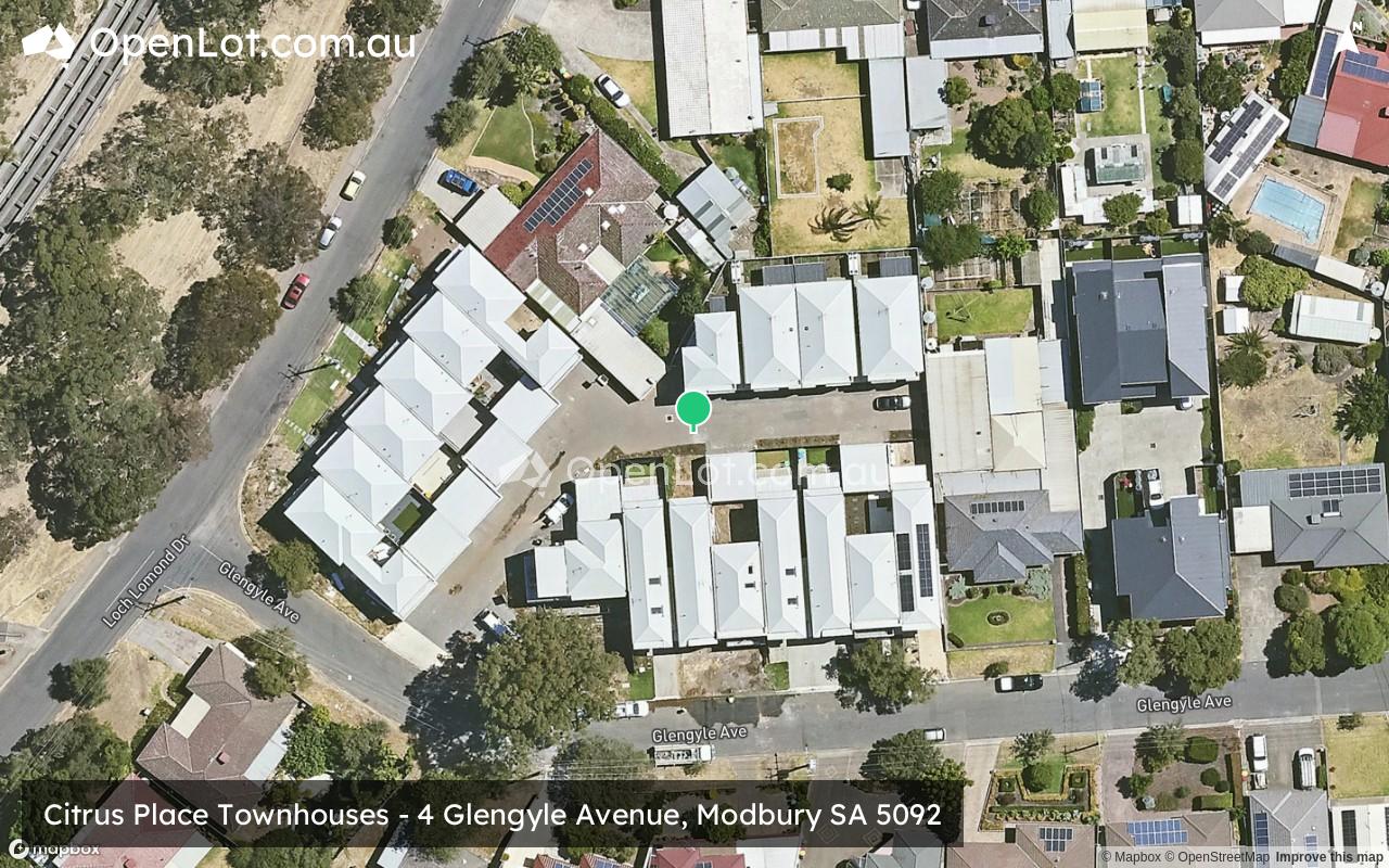 Satellite image for Citrus Place Townhouses - 4 Glengyle Avenue, Modbury SA 5092