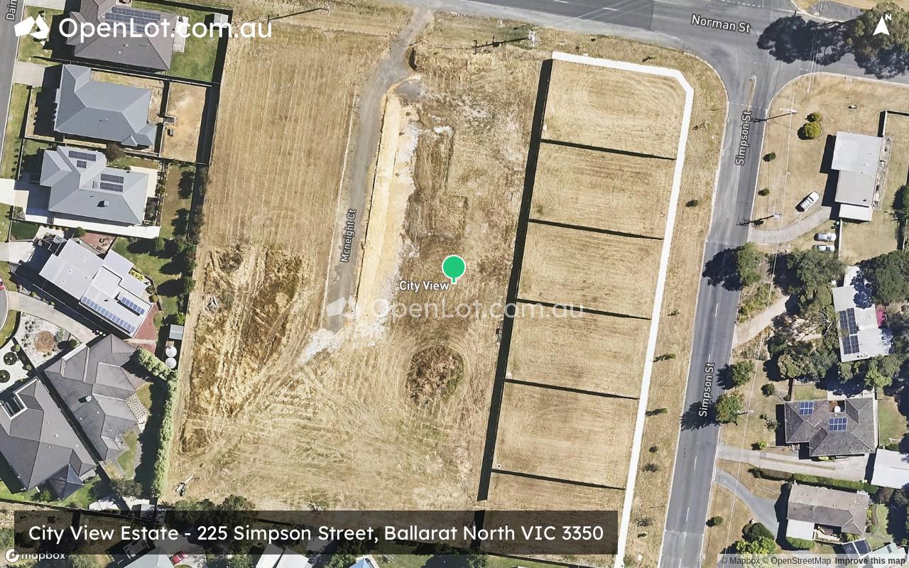 Satellite image for City View Estate - 225 Simpson Street, Ballarat North VIC 3350