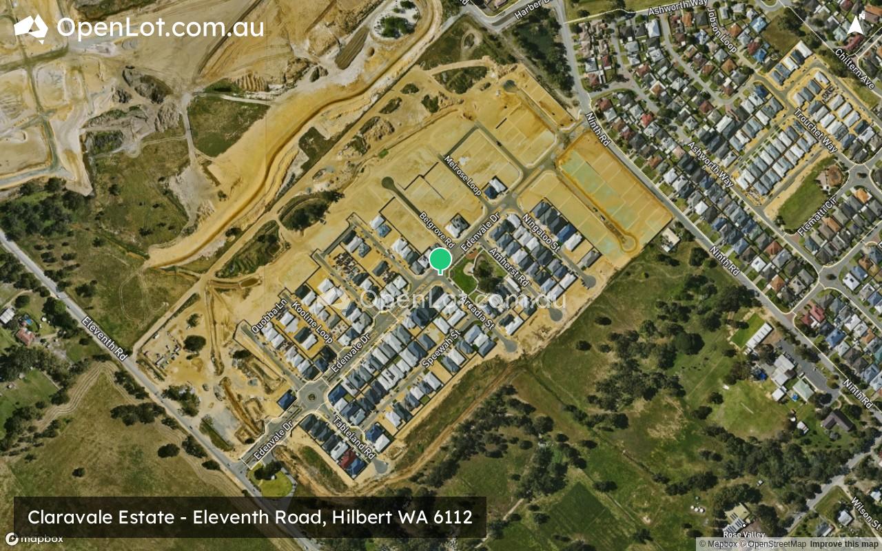 Satellite image for Claravale Estate - Eleventh Road, Hilbert WA 6112