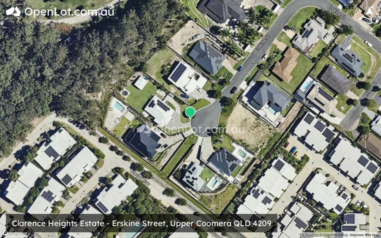 Satellite image for Clarence Heights Estate - Erskine Street, Upper Coomera QLD 4209