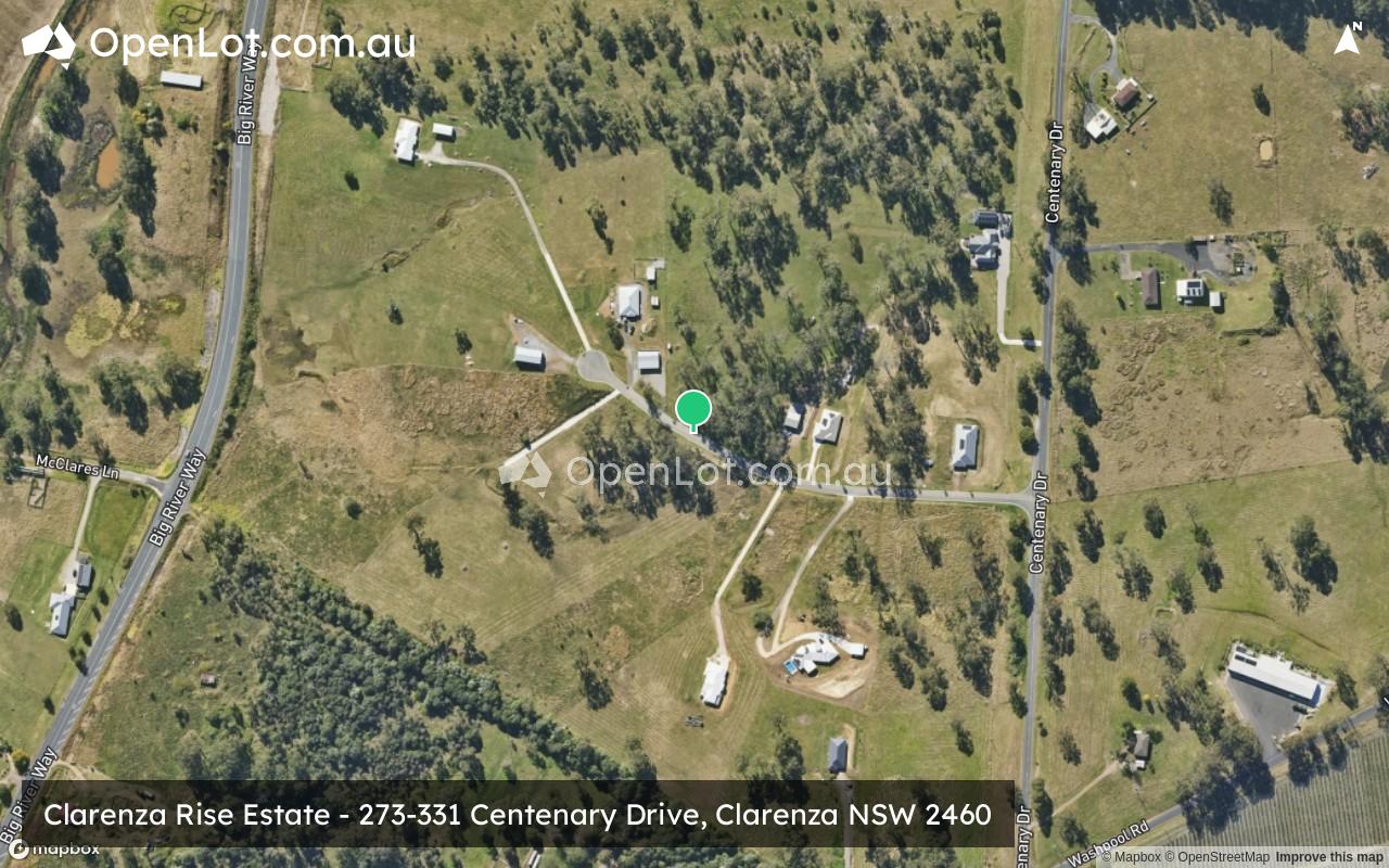 Satellite image for Clarenza Rise Estate - 273-331 Centenary Drive, Clarenza NSW 2460
