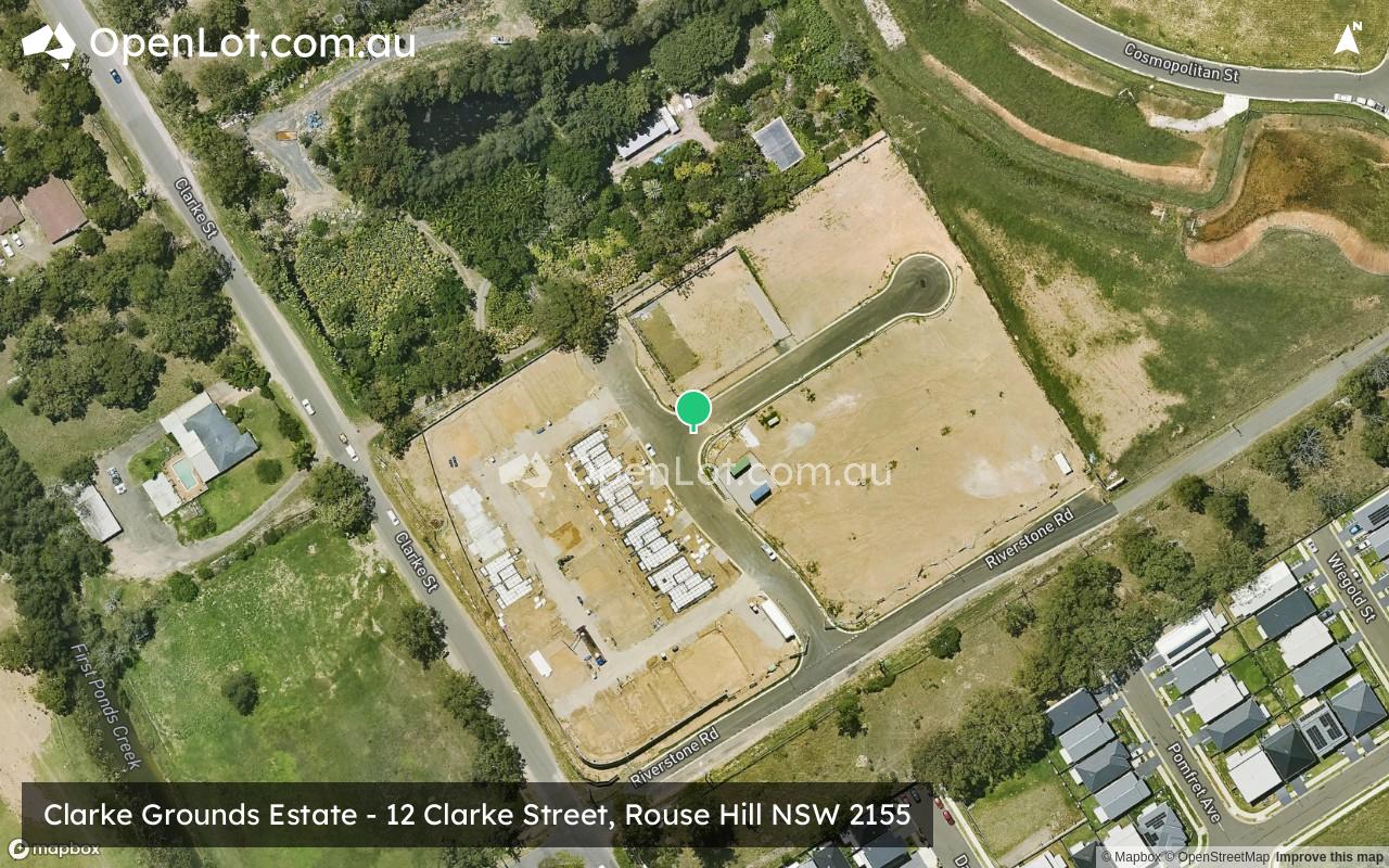 Satellite image for Clarke Grounds Estate - 12 Clarke Street, Rouse Hill NSW 2155