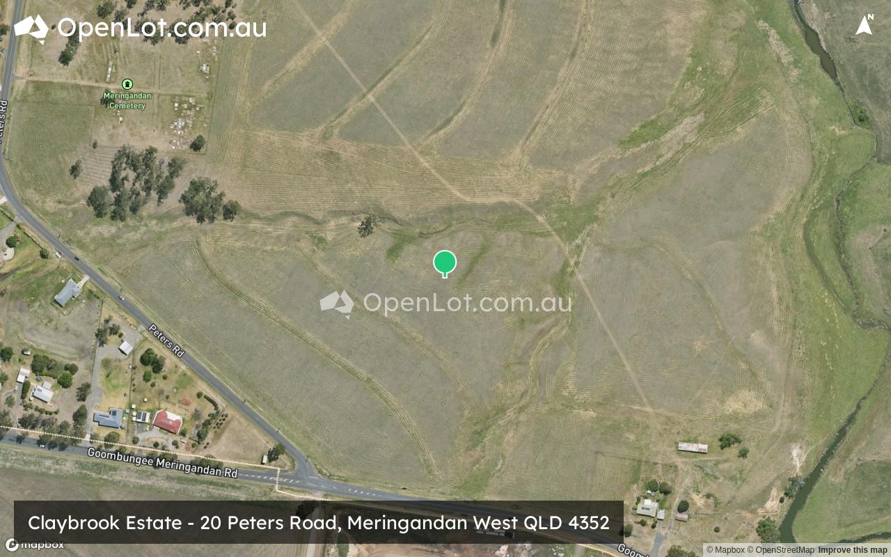 Satellite image for 20 Peters Road, Meringandan West QLD 4352