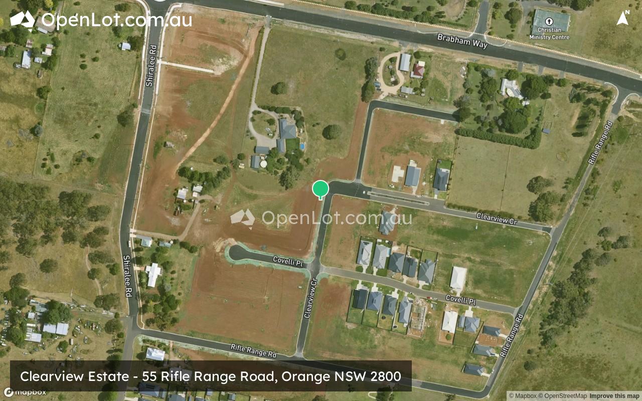 Satellite image for Clearview Estate - 55 Rifle Range Road, Orange NSW 2800