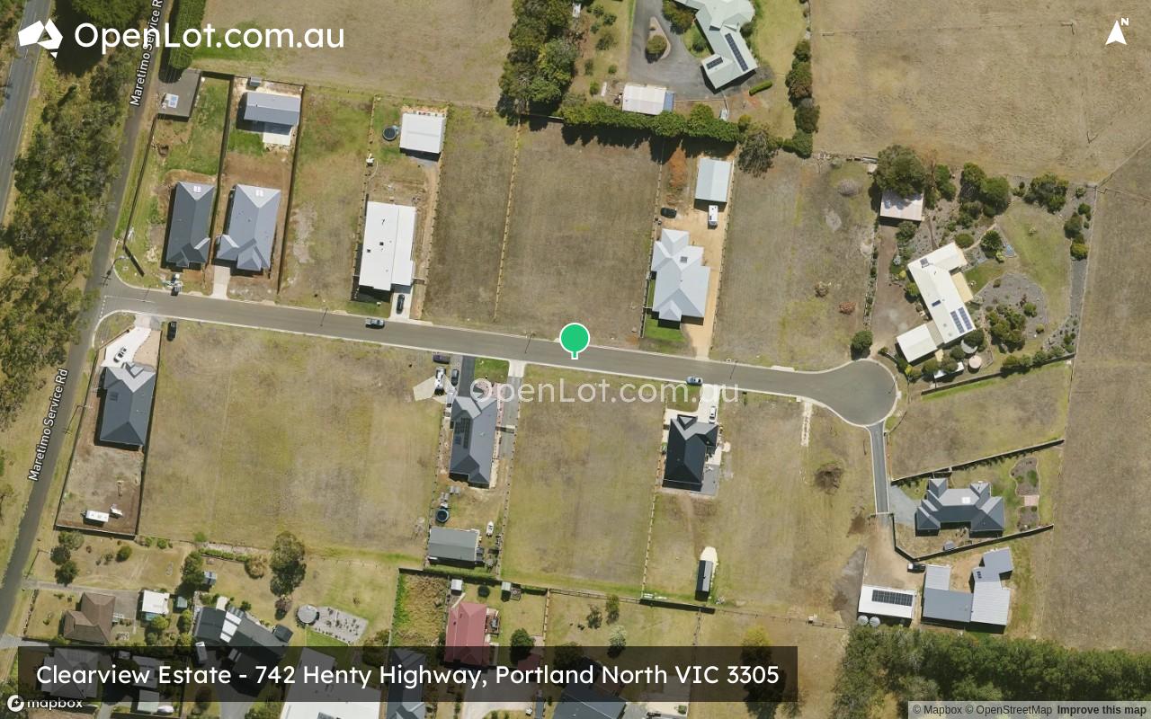 Satellite image for Clearview Estate - 742 Henty Highway, Portland North VIC 3305