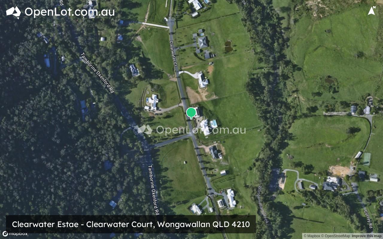 Satellite image for Clearwater Estae - Clearwater Court, Wongawallan QLD 4210