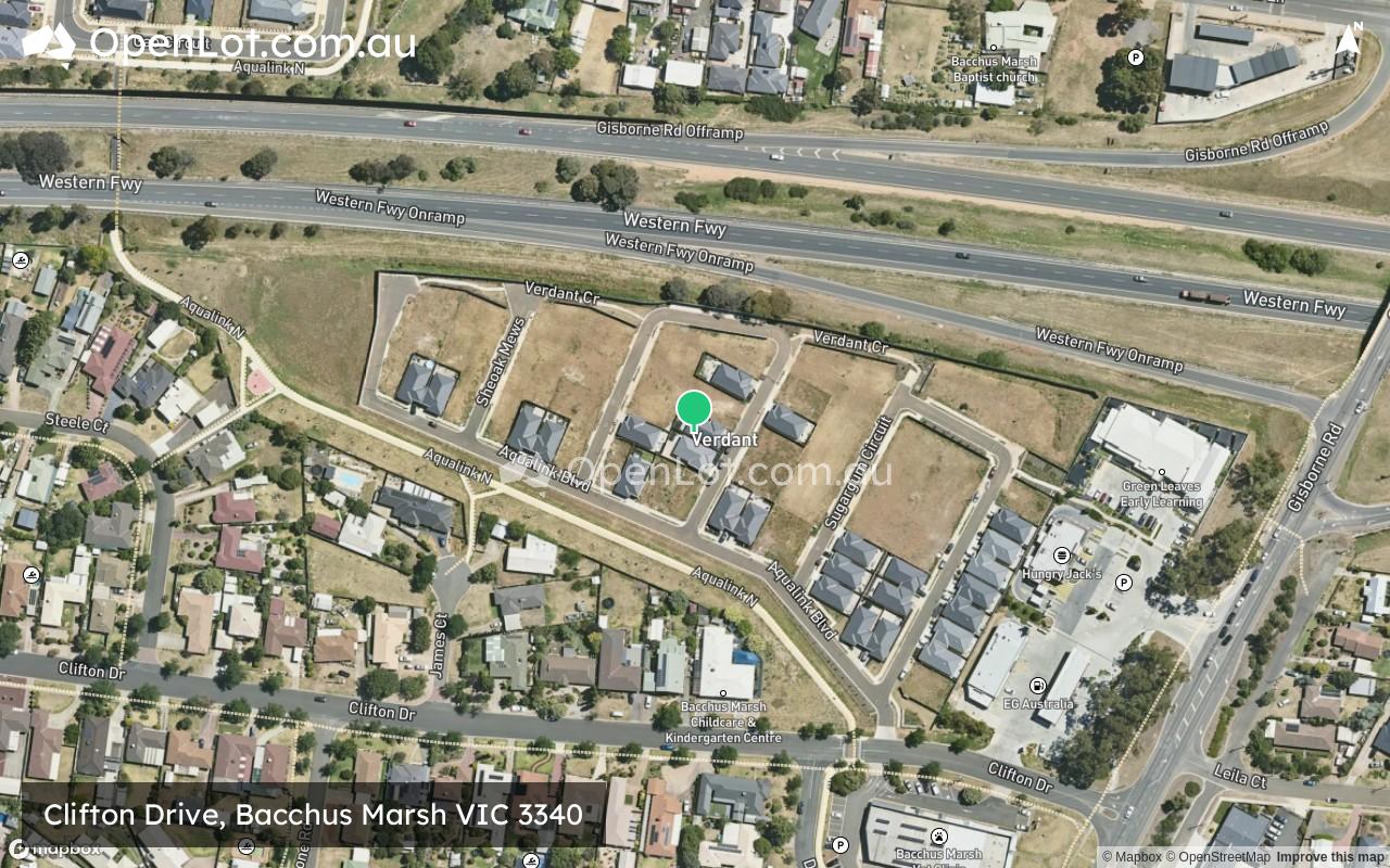 Satellite image for Clifton Drive, Bacchus Marsh VIC 3340