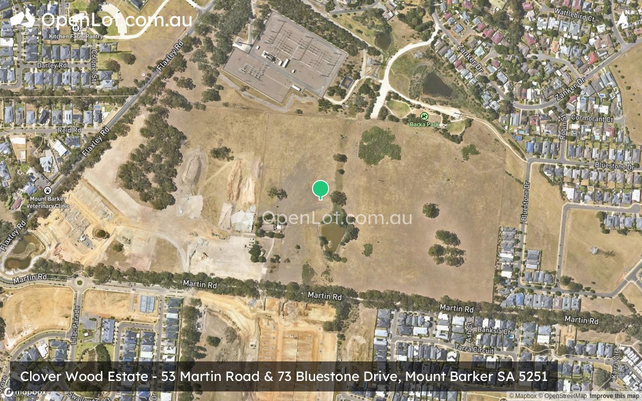 Satellite image for Clover Wood Estate - 53 Martin Road & 73 Bluestone Drive, Mount Barker SA 5251