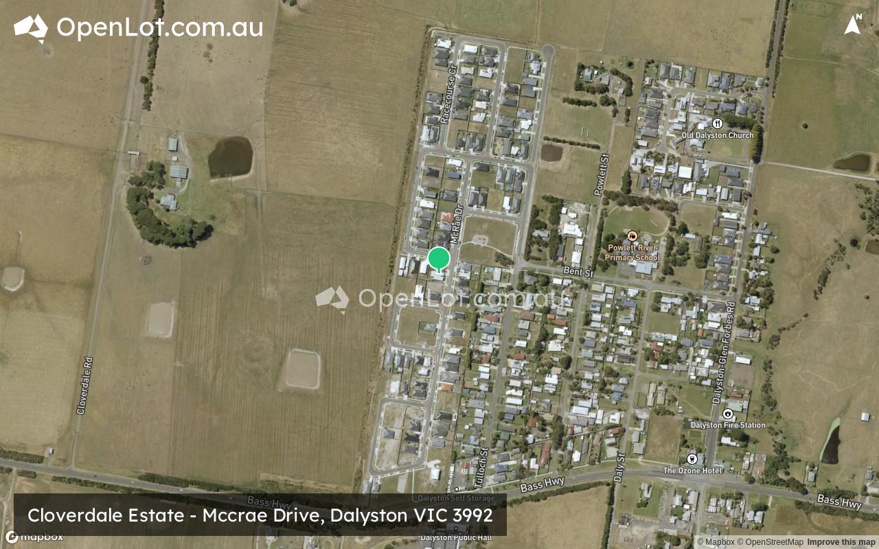 Satellite image for Cloverdale Estate - Mccrae Drive, Dalyston VIC 3992
